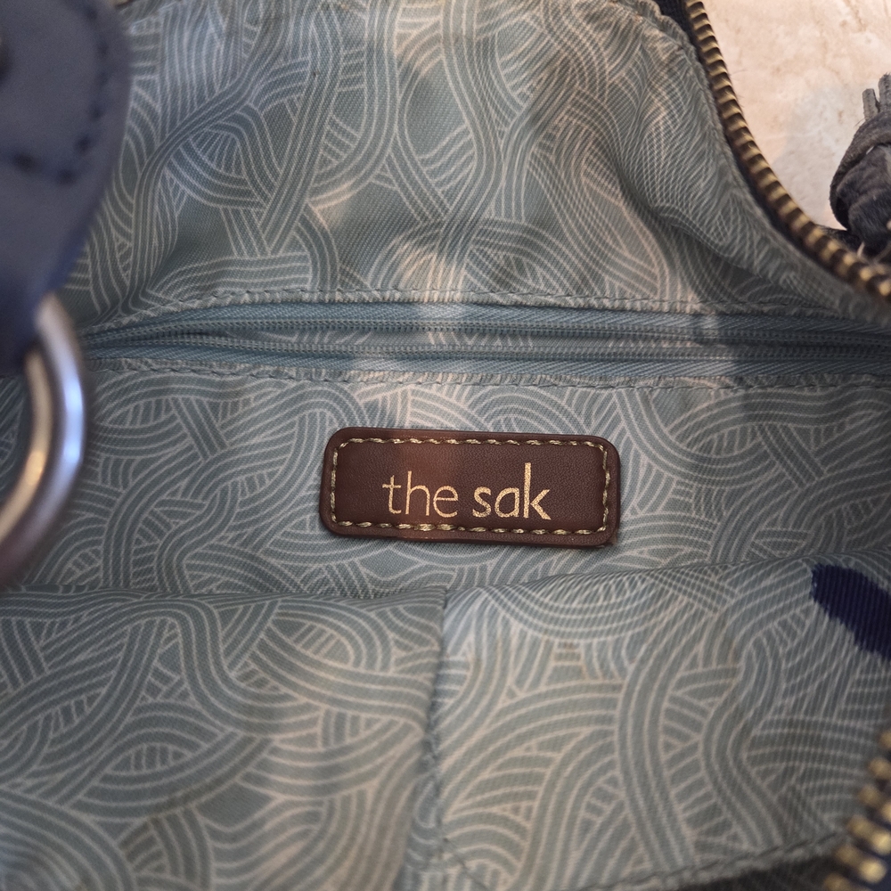 The Sak Navy Blue Leather Shoulder Bag - Picture 5 of 6
